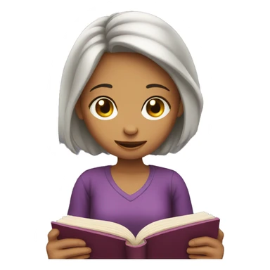 Girl reading a book  sticker