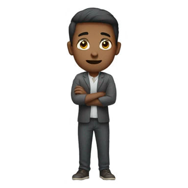 man standing facing forward arms spread sticker