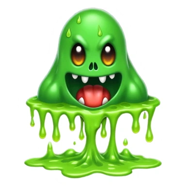 Slime monster. scary sinister. slime attacks. show full body. more dripping slime sticker