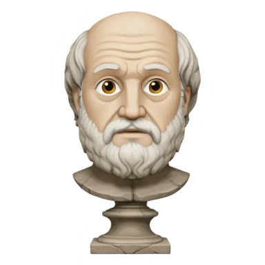 stone bust of Aristotle sticker