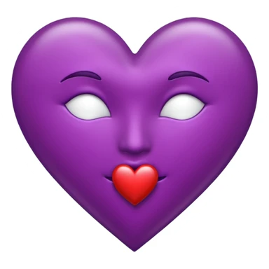 Kiss emoji Purple Heart  sticker