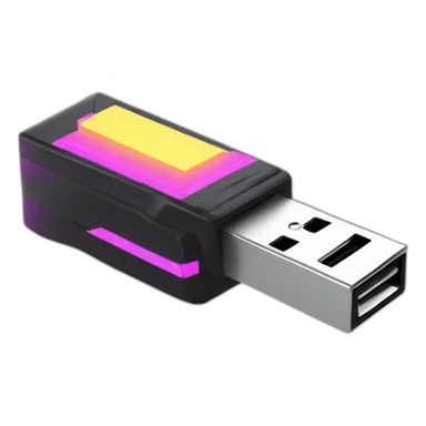 retro wave flash drive sticker