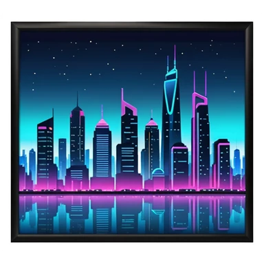 Night City view sticker