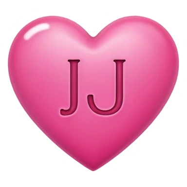 pink heart with the letter j in it sticker