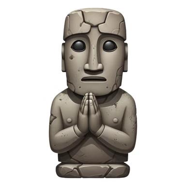 moai praying sticker