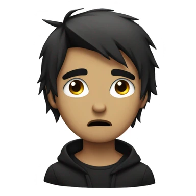 Emo boy disapproving sticker