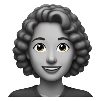 monochrome portrait of smiling woman sticker
