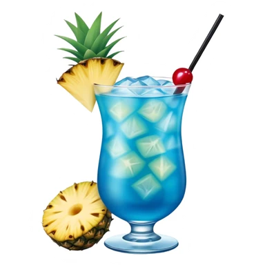 Blue Hawaii cocktail sticker