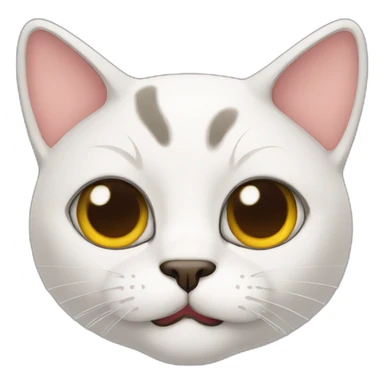 Cat with german moustache sticker