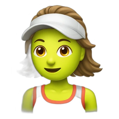 woman tennis ball sticker