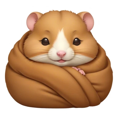 Meme-Worthy Cute Sleeping Brown Hamster Portrait Emoji, Head resting peacefully with a contented smile, showcasing a delightfully compact build and a luxuriously soft rich brown coat, eyes shut in a serene nap, Simplified yet hilariously adorable features, highly detailed, glowing with a soft, drowsy light, high shine, relaxed and utterly lovable, stylized with an air of playful laziness, bright and heartwarming, soft glowing outline, capturing the essence of a comically sleepy hamster, so meme-worthy it feels like it could instantly become the next viral sensation of adorable slumber! sticker