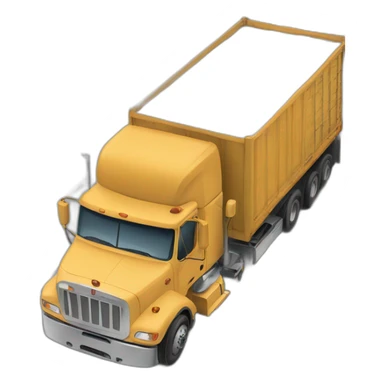 a truck being unloaded sticker