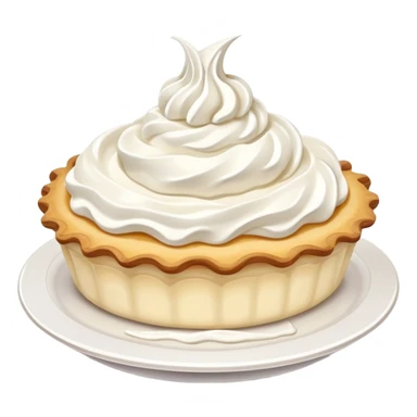 cream pie dessert with whipped cream sticker