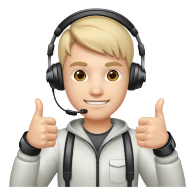 Gamer mit einem Daumen hoch ￼ sticker