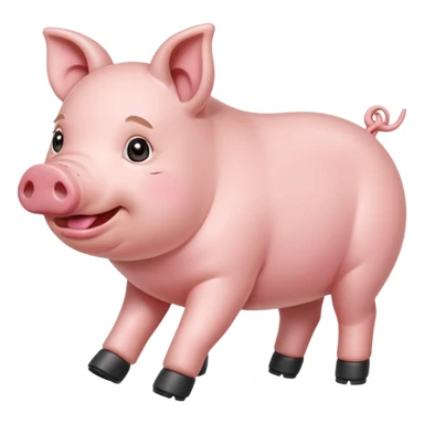 cochon bien rose avec chaussures de marche sticker