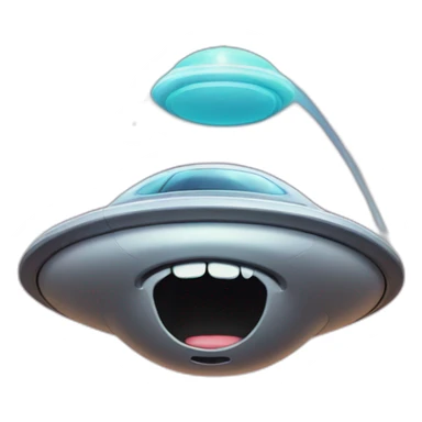 a ufo laughing to tears sticker