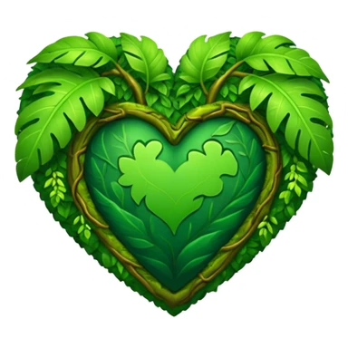 rainforest-themed heart sticker