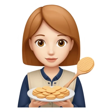 A woman making wafers  sticker