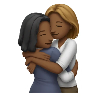 Two wifes hugging sticker