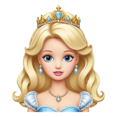 Rococo princess blonde Barbie  sticker