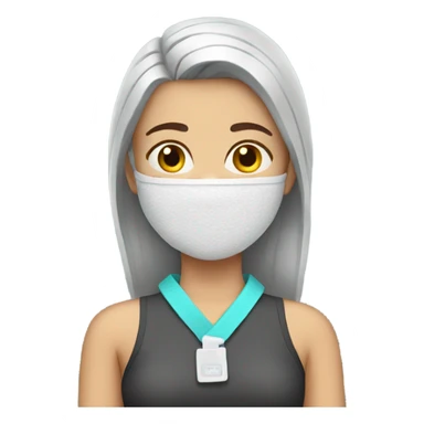 Girl with neck brace sticker