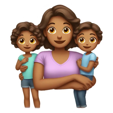 Madre con hijos sticker