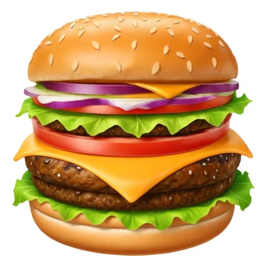 a burger sticker