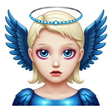glitter fallen angel evil sticker
