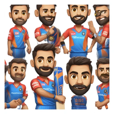 virat kohli century in IPL jersey sticker