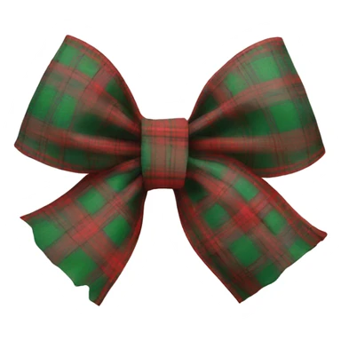 plaid christmas bow  sticker