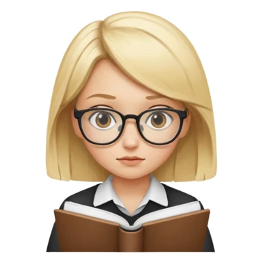 blondy girl with glasses learn analytics sticker