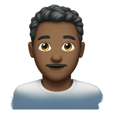 blue background male portrait, no beard, small eyes sticker