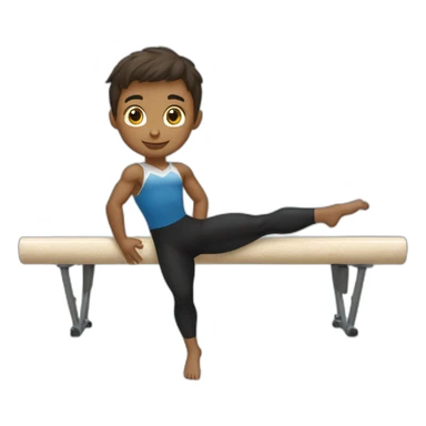 Boy Gymnast who is doing pommel horse sticker