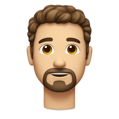 a man with brown hair and eyes, who has a goatee. making a heart with both hands sticker