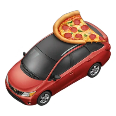 Pizza on the car sticker