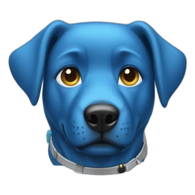 blue dog writing code sticker