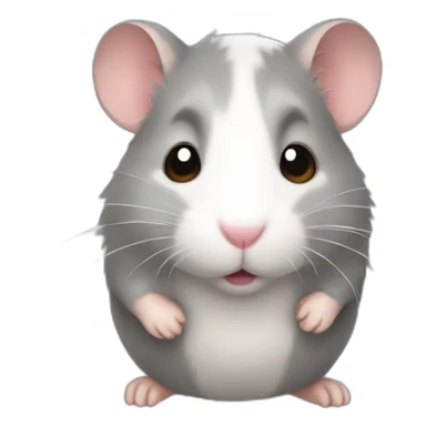 gray hamster sticker