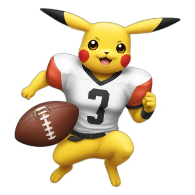 Pikachu football sticker