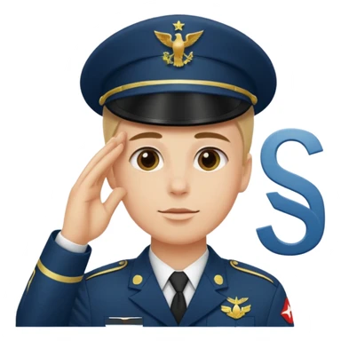 Soldat in uniform der salotiert und den Buchstaben S.A.S sticker