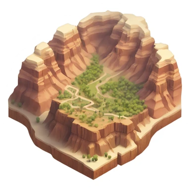 Isometric Grand Canyon landscape sticker