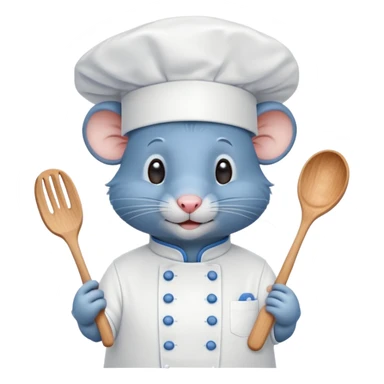 Remy blue rat chef sticker