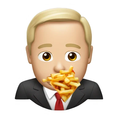 Vladimir Poutine qui mange une poutine sticker
