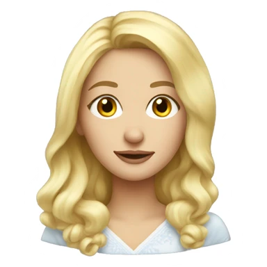 blonde beautiful Ukrainian woman sticker