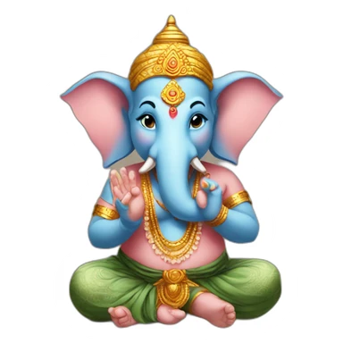 Ganesh young  sticker