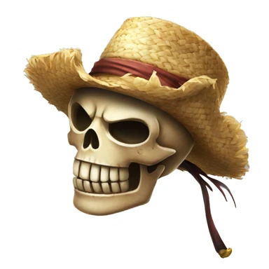 One Piece Luffy Straw Hat Pirate Skull sticker