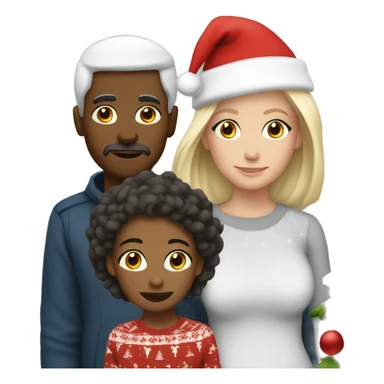 White family Christmas  sticker