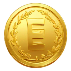 gold coin with India Rupee symbo sticker