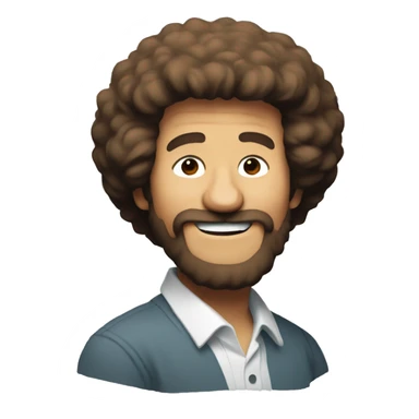 bob ross painting sticker