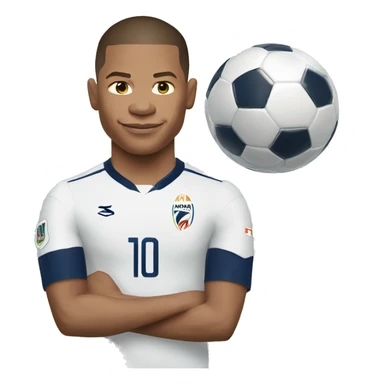 Mbappé avec coupe du monde sticker