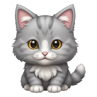 A grey kitten sticker